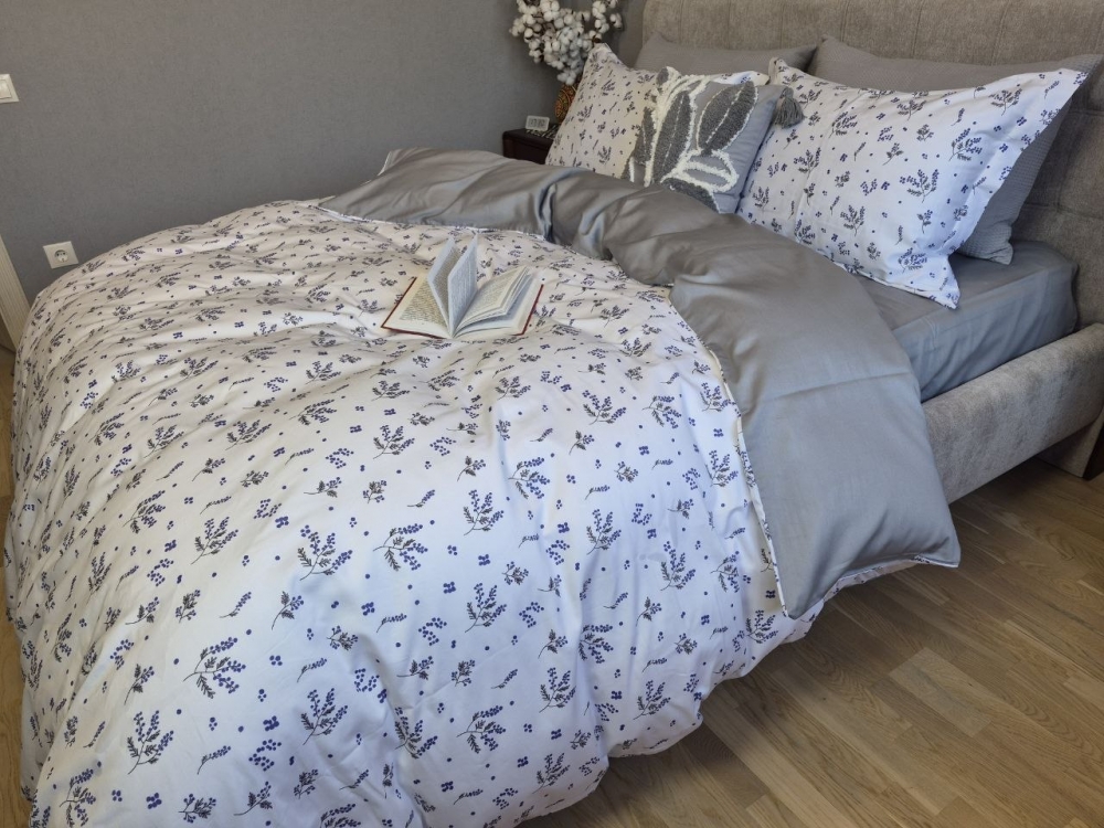 Постільна білизна Сатин PREMIUM, BLUE SPRIG (Полут. на рез.) - Зображення 6