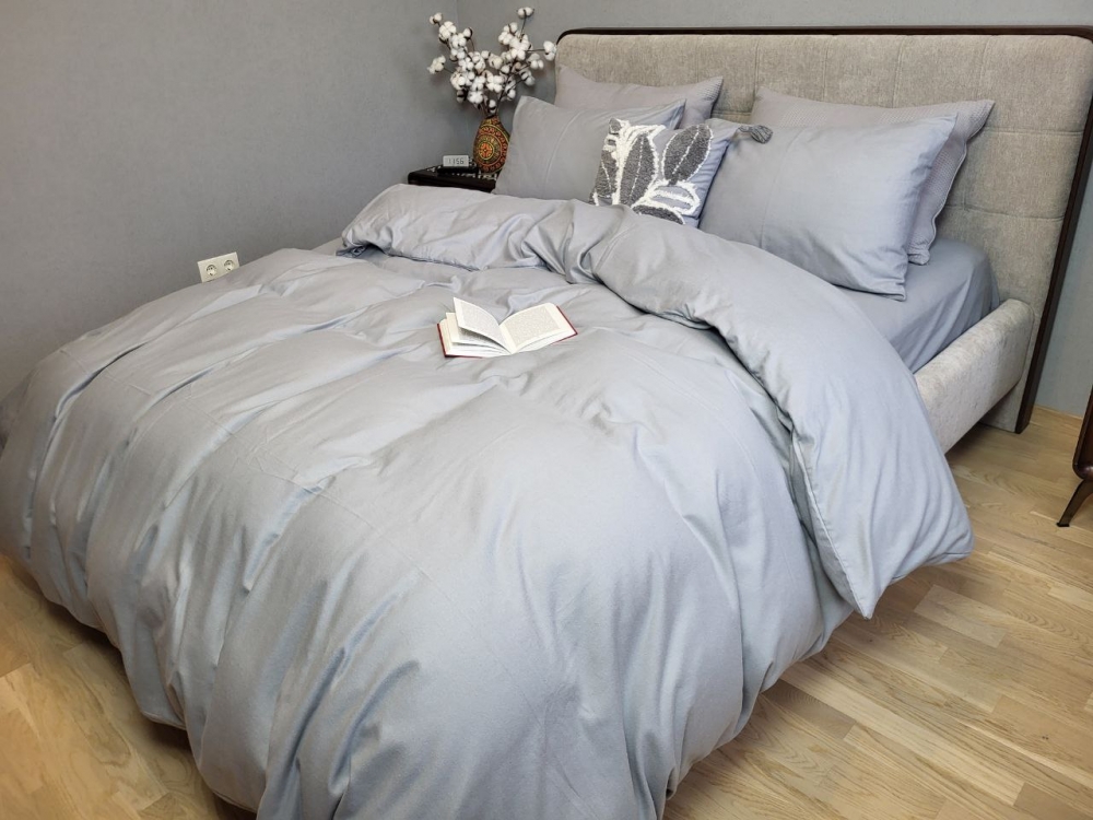 Постільна білизна Сизий дим N16338, Turkish flannel (Сімейний) - Зображення 5