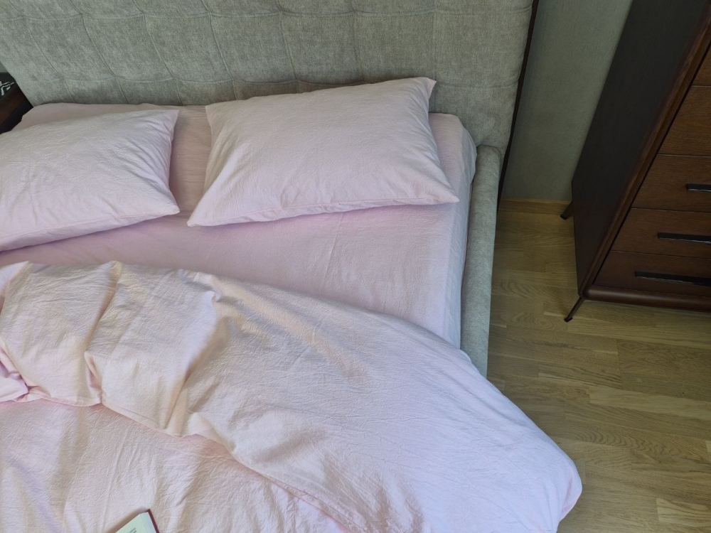 Постільна білизна Pink, Washed Cotton W1351 (Євро)