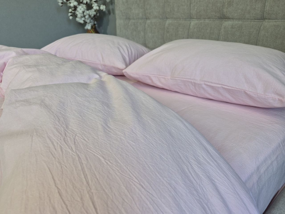 Постільна білизна Pink, Washed Cotton W1351 (Євро) - Зображення 2