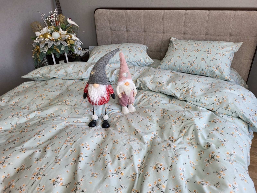 Постільна білизна Вікторія м’ята, Turkish flannel (Євро) - Зображення 7