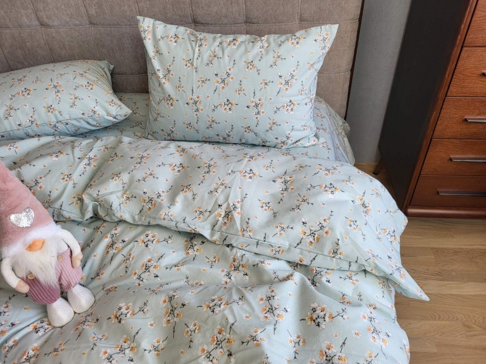 Постільна білизна Вікторія м’ята, Turkish flannel (Полут. на рез.) - Зображення 4