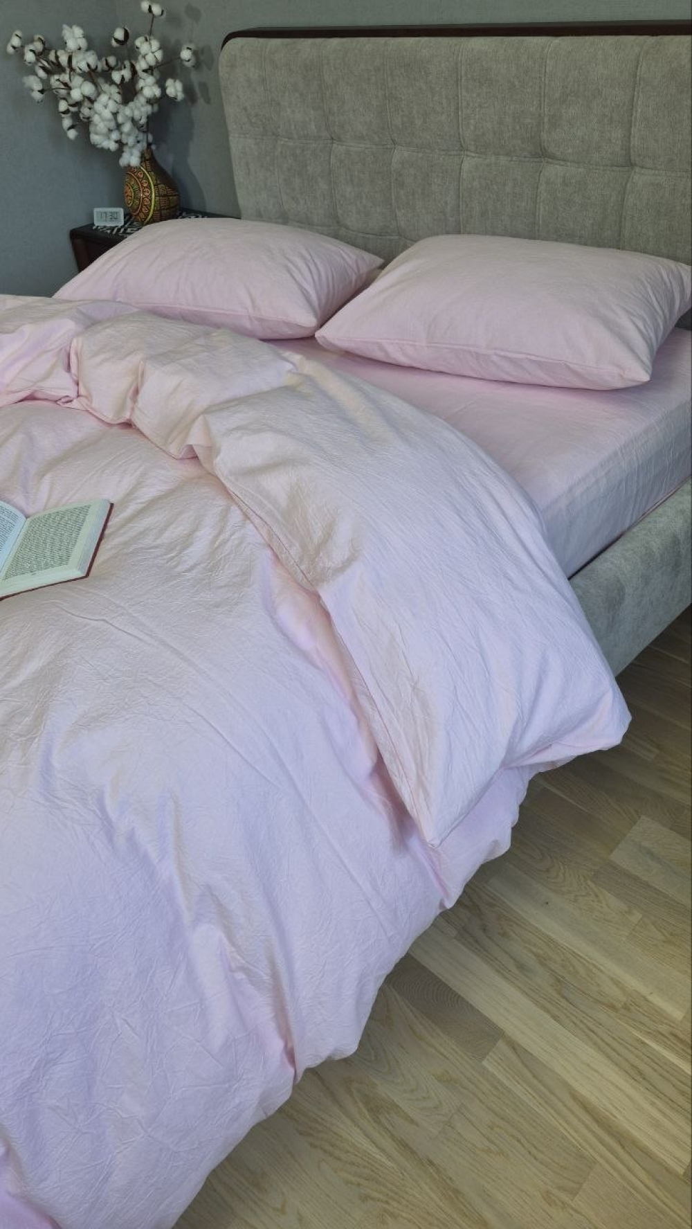 Постільна білизна Pink, Washed Cotton W1351 (Полуторний) - Зображення 6