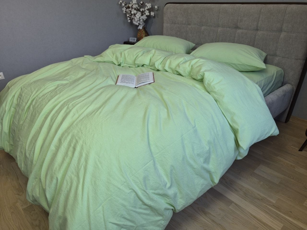 Постільна білизна Lime green, Washed Cotton W1371 (Полут. на рез.)